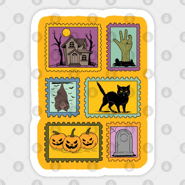 Halloween Stamps Sticker by GoshWow®